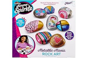 Shimmer ’n Sparkle Metallic Mania Rock Art DIY Painting