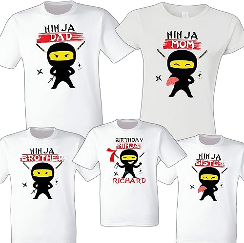 Ninja Birthday Shirt Kung Fu Ninja Birthday Family Shirts Matching Party Personalized custom Ninja Shirt Birthday Boy