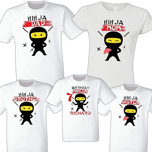 Miniatura 1 de Ninja Birthday Shirt Kung Fu Ninja Birthday Family Shirts Matching Party Personalized custom Ninja Shirt Birthday Boy