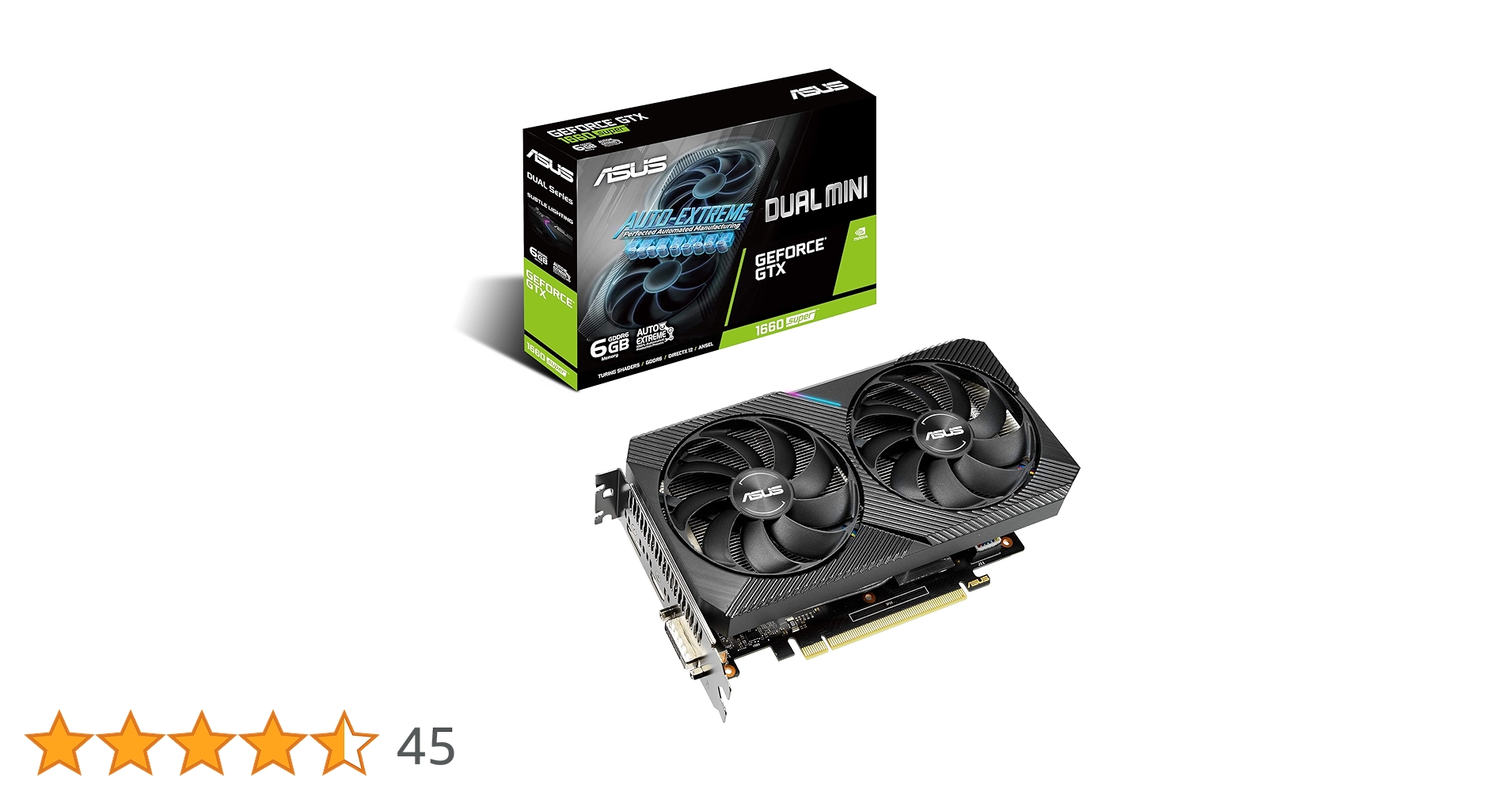 ASUS Placa gráfica Dual GeForce GTX 1660 Super Mini Gaming (PCIe