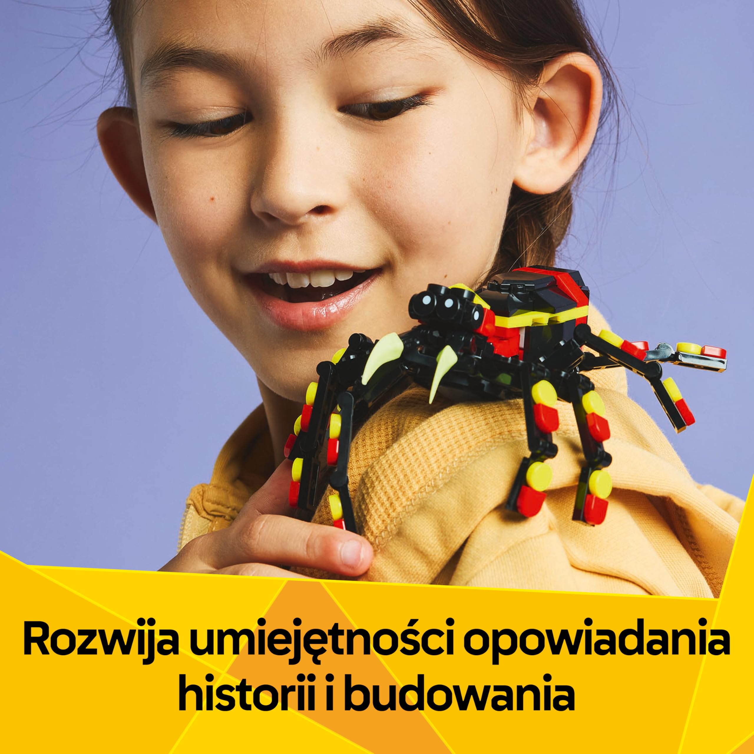 LEGO Creator 3 w 1 Dzikie zwierzęta: niezwykły pająk, Zabawka dla Dziecka do Zbudowania, Zestaw Konstrukcyjny do Przebudowania na Skorpiona lub Węża, Prezent dla 7-latka, Chłopca i Dziewczynki 31159