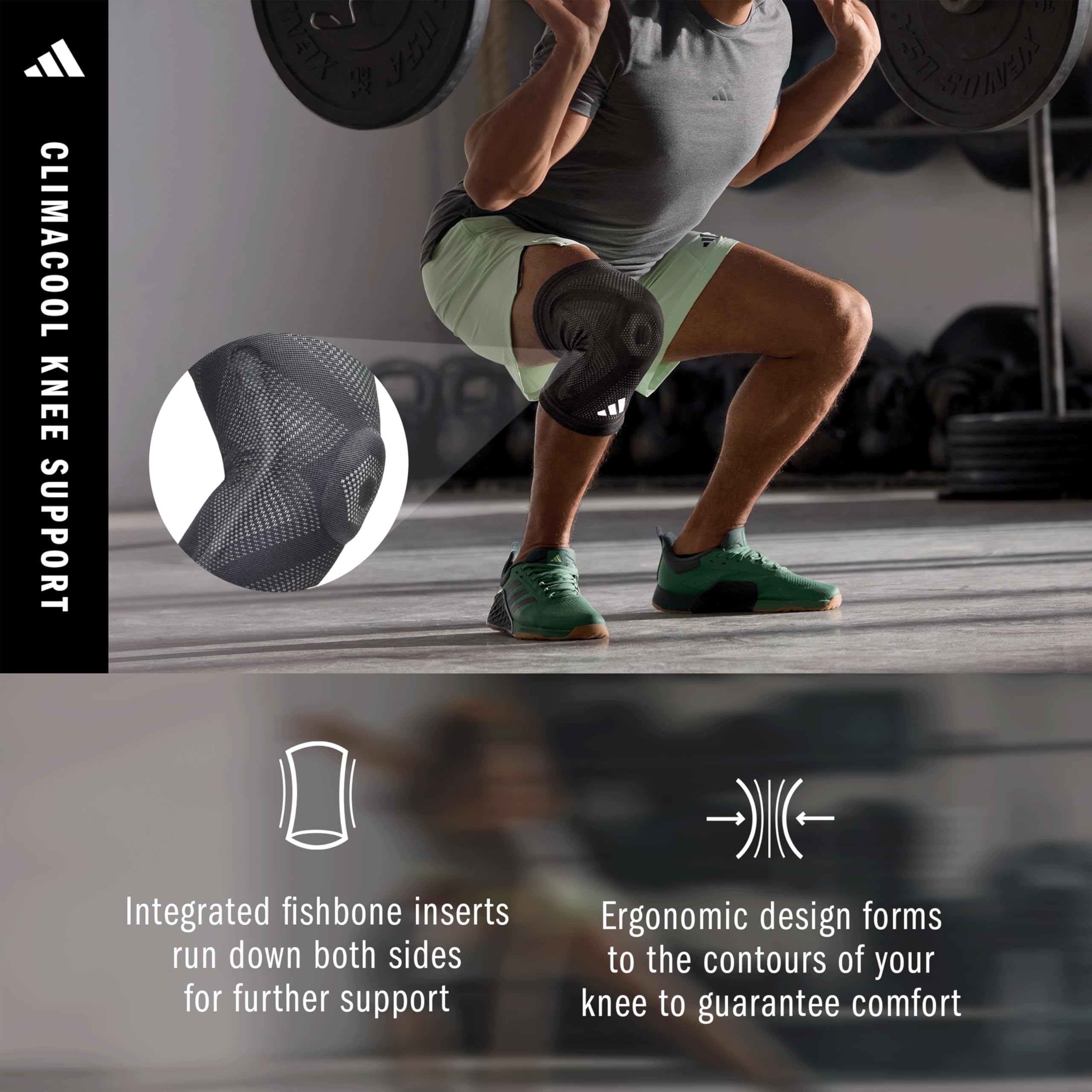 Adidas Aeroready Genouillère respirant maille de compression L
