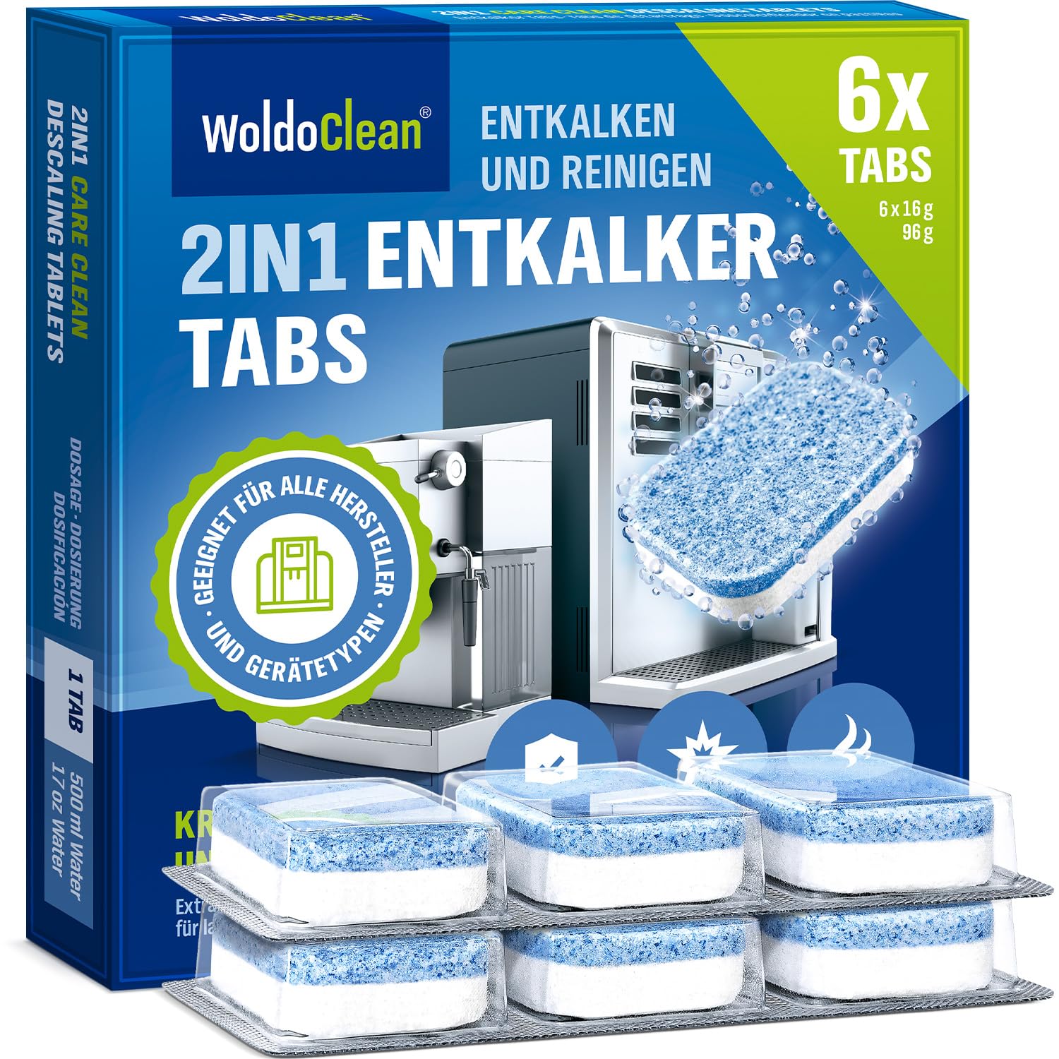 2in1 Entkalkungstabletten für Kaffeevollautomaten