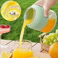 Vista 5 de Electric Citrus Juicer 17 Oz, Portable Blender for Shakes and Smoothies, Exprimidor de Naranjas Electrico, with Straw and Two Lids, for Home Travel