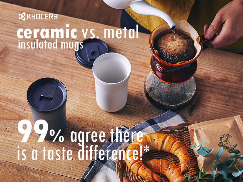 Amazon.com | Kyocera 17 oz Ceramic Coated Tumbler with Lid - Cream