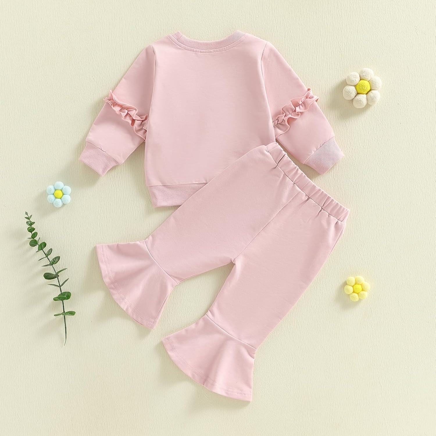 FYBITBO Toddler Girl Clothes Baby Floral Long Sleeve Shirt Crewneck Sweatshirt Top and Casual Fall Winter Spring Outfit - Image 6