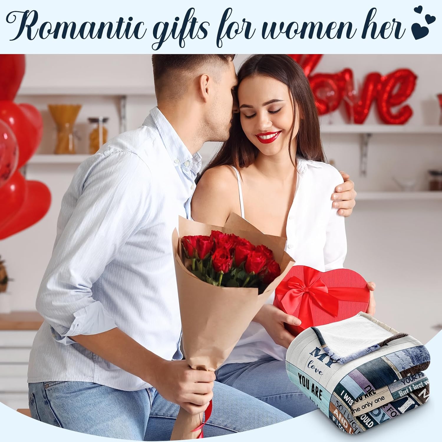Gifts for Wife, Anniversary Blanket Gifts for Women Her Wife, Wifey Birthday Ideas from Husband, Romantic I Love You Present for Her, Christmas Valentines Mothers Day Presents Throw Blanket 60x50in - Image 7