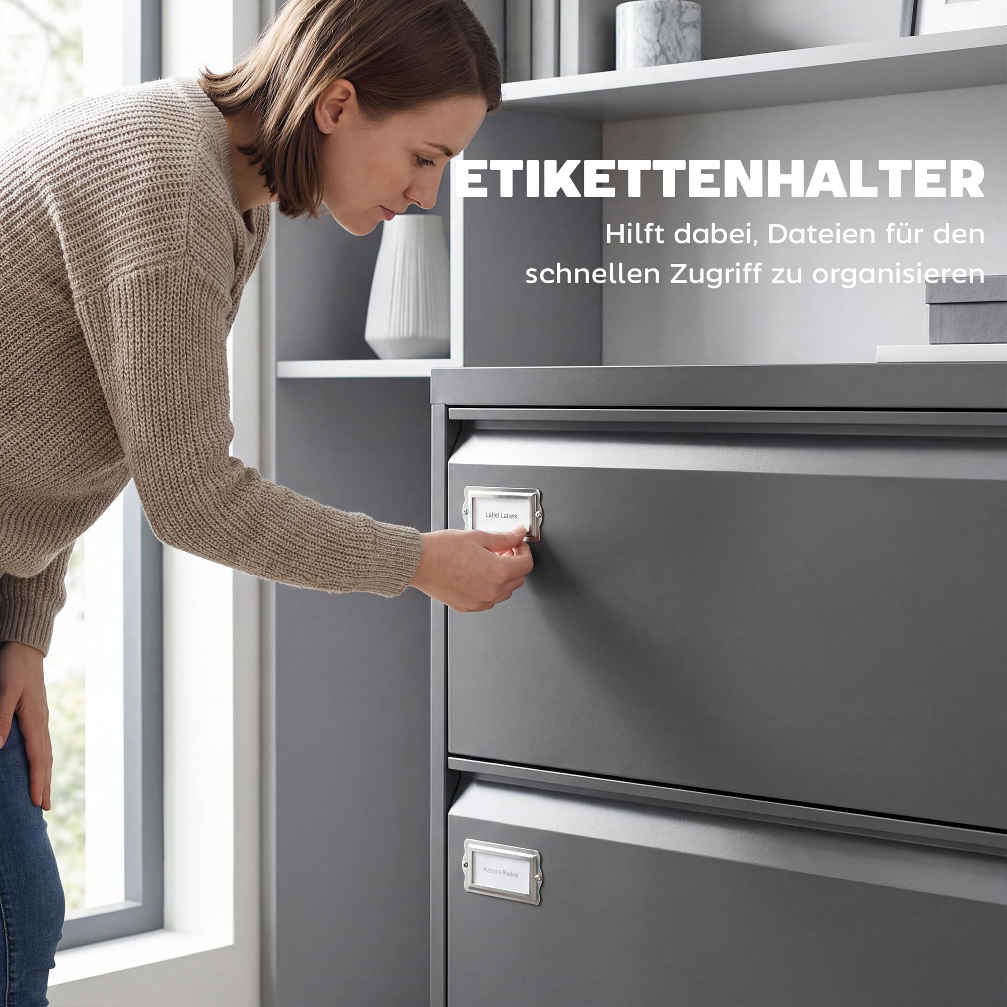 HOMCOM Rollcontainer mit 2 Schubladen mobiler Aktenschrank mit Rollen abschließbar Büroschrank mit verstellbarem Hängeregistratur, Schubladenschrank für Büro, Homeoffice, 90 x 40 x 77,4 cm, Schwarz
