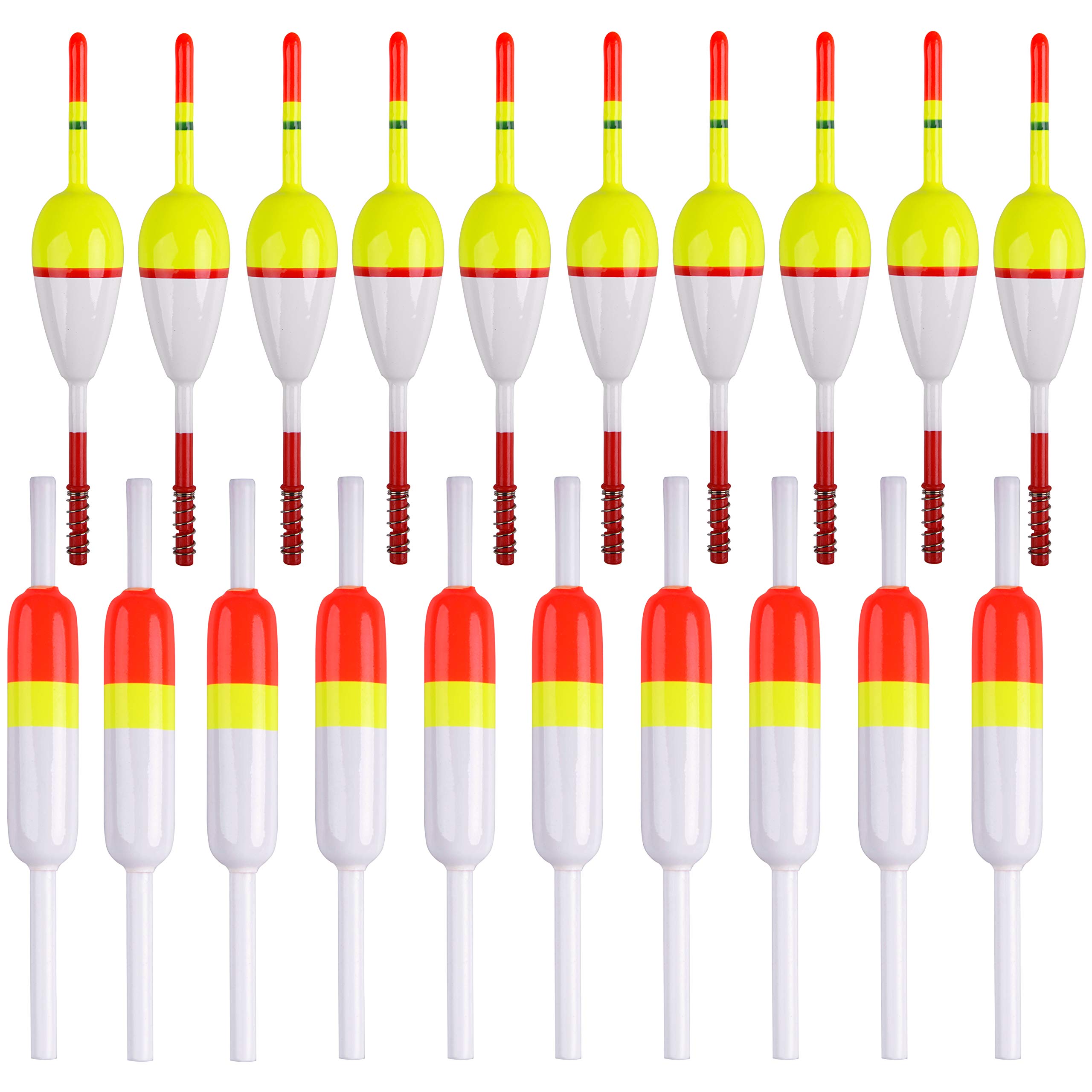Wood Slip Bobbers Fishing Floats and Bobbers Slip Spring Bobbers for Crappie Fishing Slip Floats Stick Bobbers for Crappie Catfish Trout Panfish Walleyes Fishing
