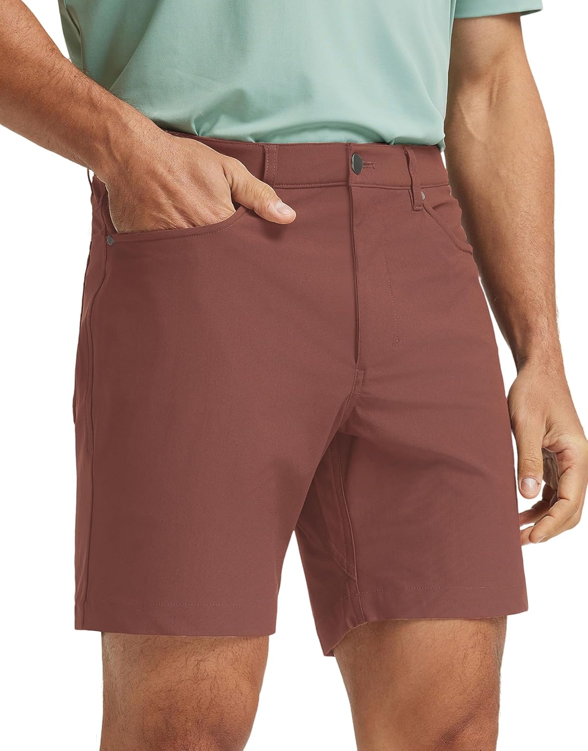 M MAELREG Golf Shorts Men 7" 9" Inseam Lightweight Quick Dry Stretch Flat Front Casual Moisture Wicking Mens Dress Shorts