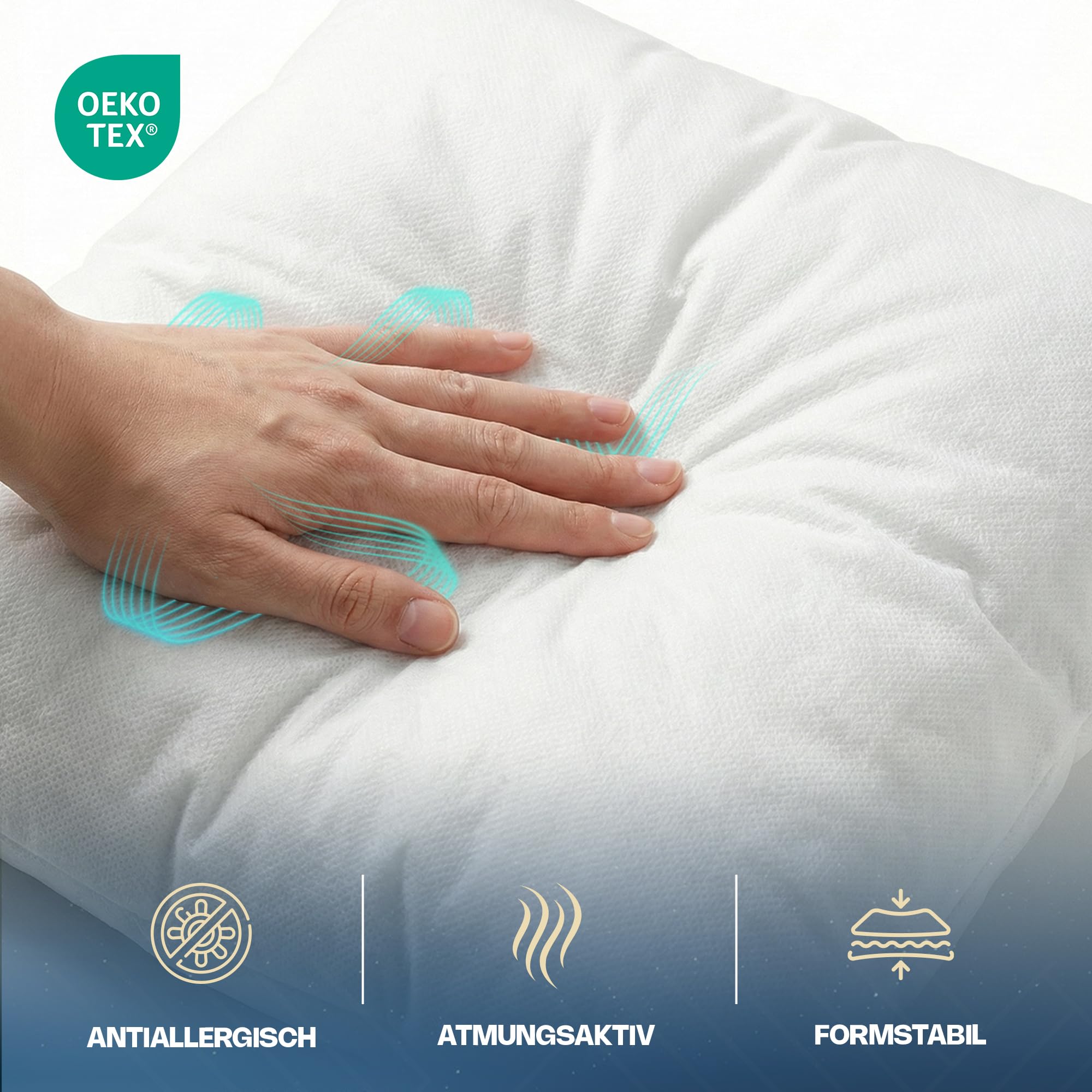 SuperKissen24. Kissen 8er Set - Allergiker Kissenfüllung - Waschbar Innenkissen - Füllkissen - Dekokissen und Relaxkissen mit Polyester Kissenfüllung - Flauschig Kopfkissen - Sofakissen - 40x40 cm
