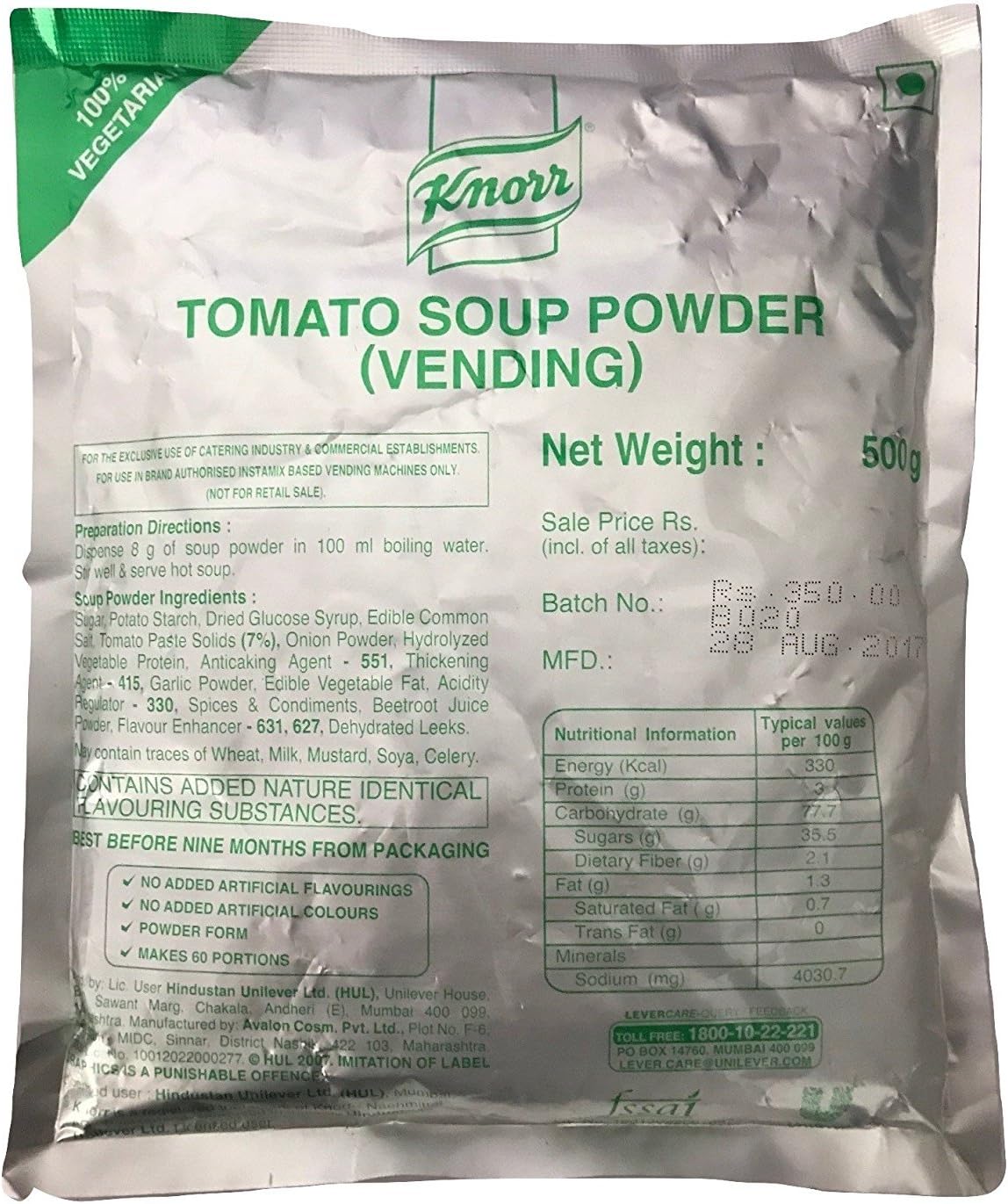 Knorr Instant Tomato Soup Powder 500 gram pack