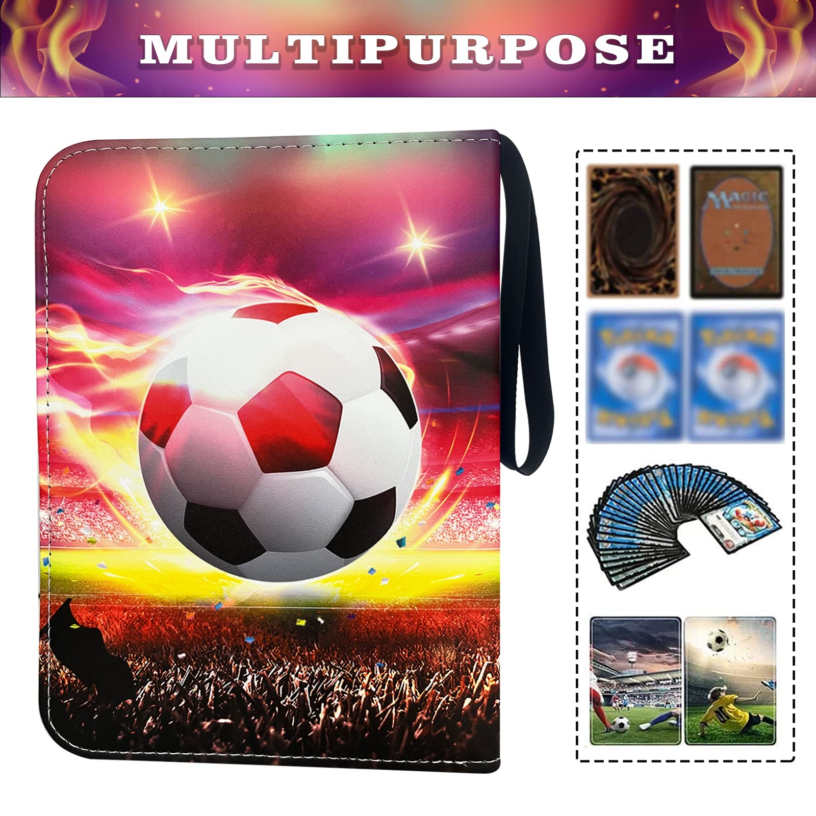 Amazon.co.jp: カード400枚 サッカーカードバインダー 4ポケットカード