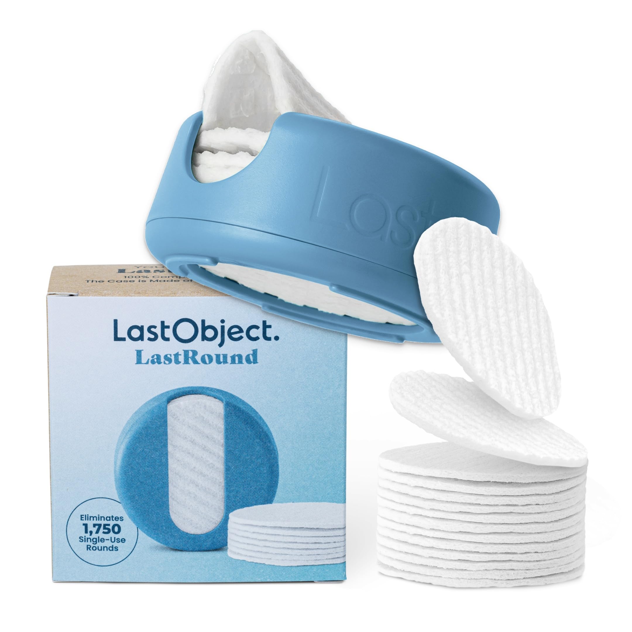 Lastobject Lastround Sustainable Reusable Cotton Rounds For Facial Cleansing Â Zero-Waste Eco-Friendly Makeup Remover Pads For