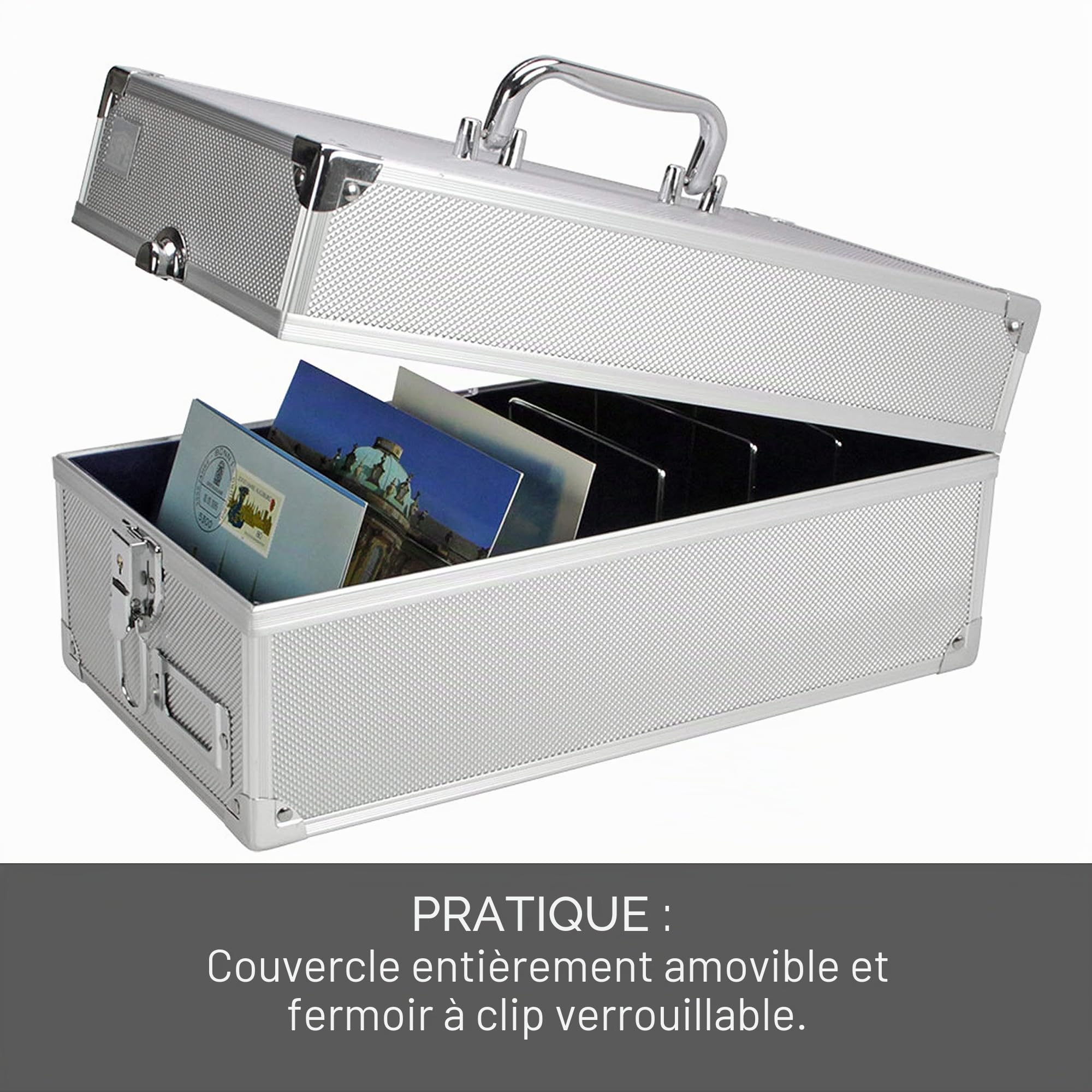 SAFE 160 CASE EN ALU Coffret pour pièces de monnaie Coffret de collection Idéal pour vos sets de pièces carrés