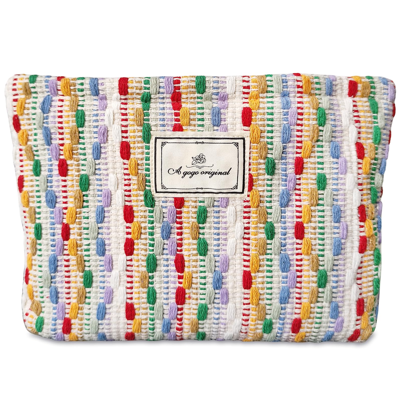 STARDW Aesthetic Makeup Bag for Women Travel Toiletry Bag Large Capacity Makeup Organizer Bag Kawaii Cosmetic Bags Zipper Pouch(Rainbow), Rainbow, Large Capacity Aesthetic Makeup Bags Zipper Pouch