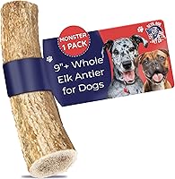 Vista 15 de Devil Dog Pet Co. Cornamentas de alce para perros, extra grandes 17,8 cm+, 1 paquete, grado A, masticable duradero para masticadores agresivos, asta