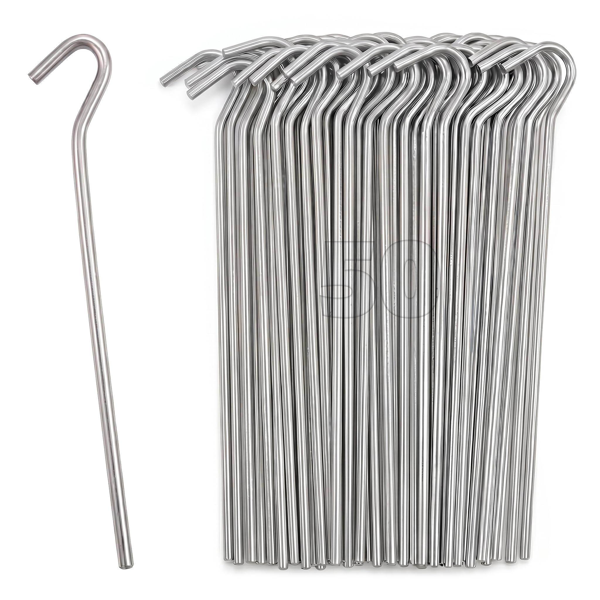Tent Pegs Galvanized Metal Heavy Duty 50 Pcs Ground Pegs Stakes Camping Pegs – Rust Free Garden Pegs for Fixing Netting, Tent, and Gazebo — image 1