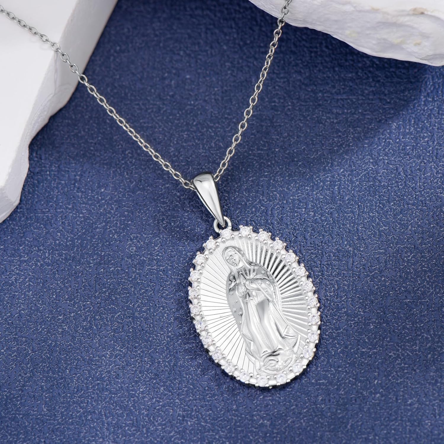 Saint Michael/Virgen De Guadalupe/Praying Hands/Necklace Sterling Sliver Amulet Necklace Catholic Amulet Protector Jewelry - Image 5