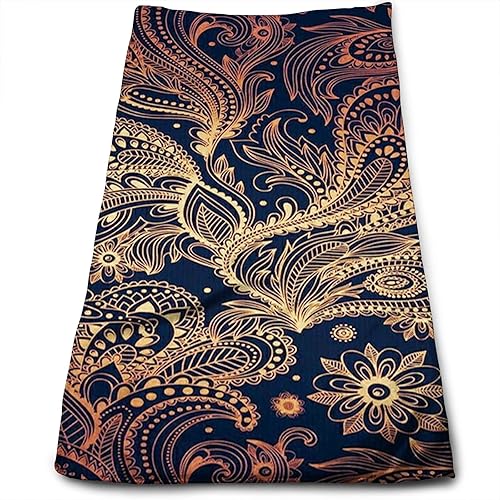 Fubido Toallas de baño de mano para baño mandala toallas de calidad para baño toalla de secado rápido suave y absorbente 15 x 27 pulgadas