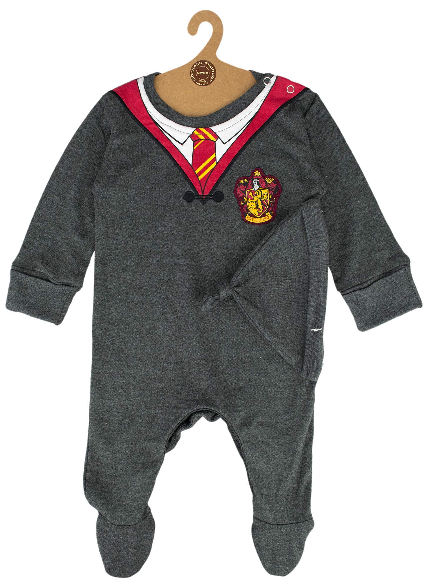 Grenouillère Harry Potter sous licence avec chapeau Gryffondor pour garçon ou fille