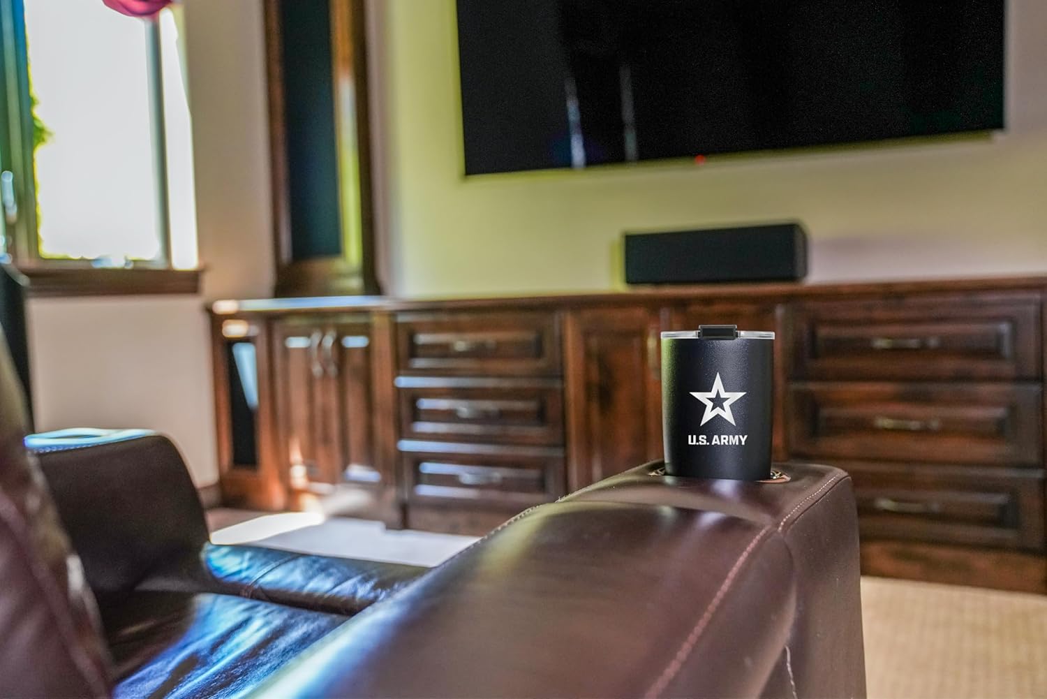 Military Gift Shop 20oz US Army Tumbler, Double-Walled Insulated Steel USA Coffee Mug with Lid-Army 20oz Tumbler - Image 6