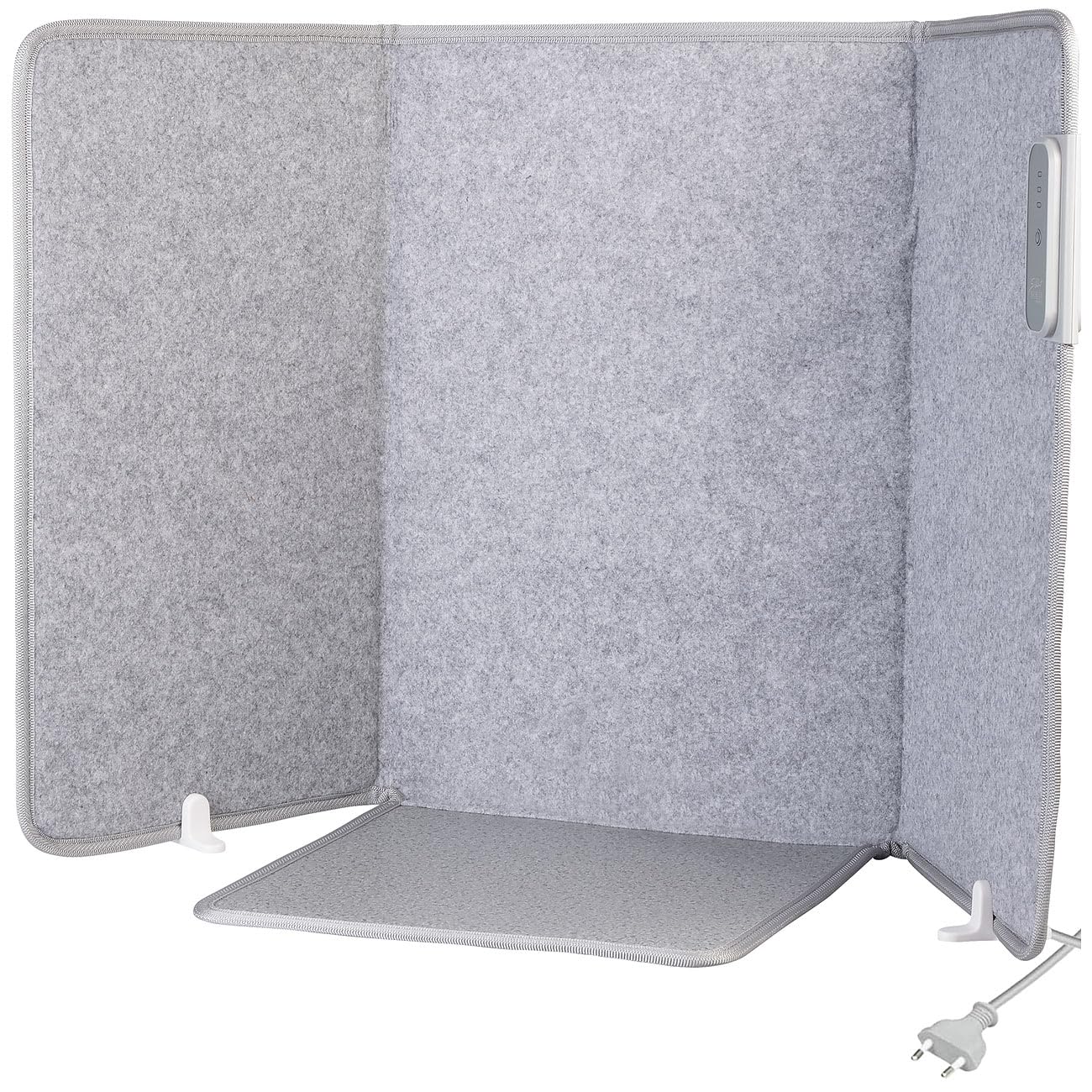 Sichler Haushaltsgeräte Heizteppich: Faltbares 2in1-Infrarot-Heizpanel mit Fußmatte, 65 °C, 3 Heizstufen (Schreibtischheizung, Fußheizung, Heiz)