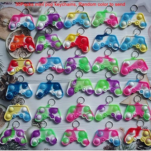 Miniatura 2 de Paquete de 30 unidades de control a granel de arcoíris mini Pop Fidget Bubble Gift para niños y niñas, regalos de fiesta de cumpleaños, vacaciones,