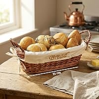 Coș pentru pâine din răchită Premier Housewares, din nuiele naturale, cu căptușeală 2