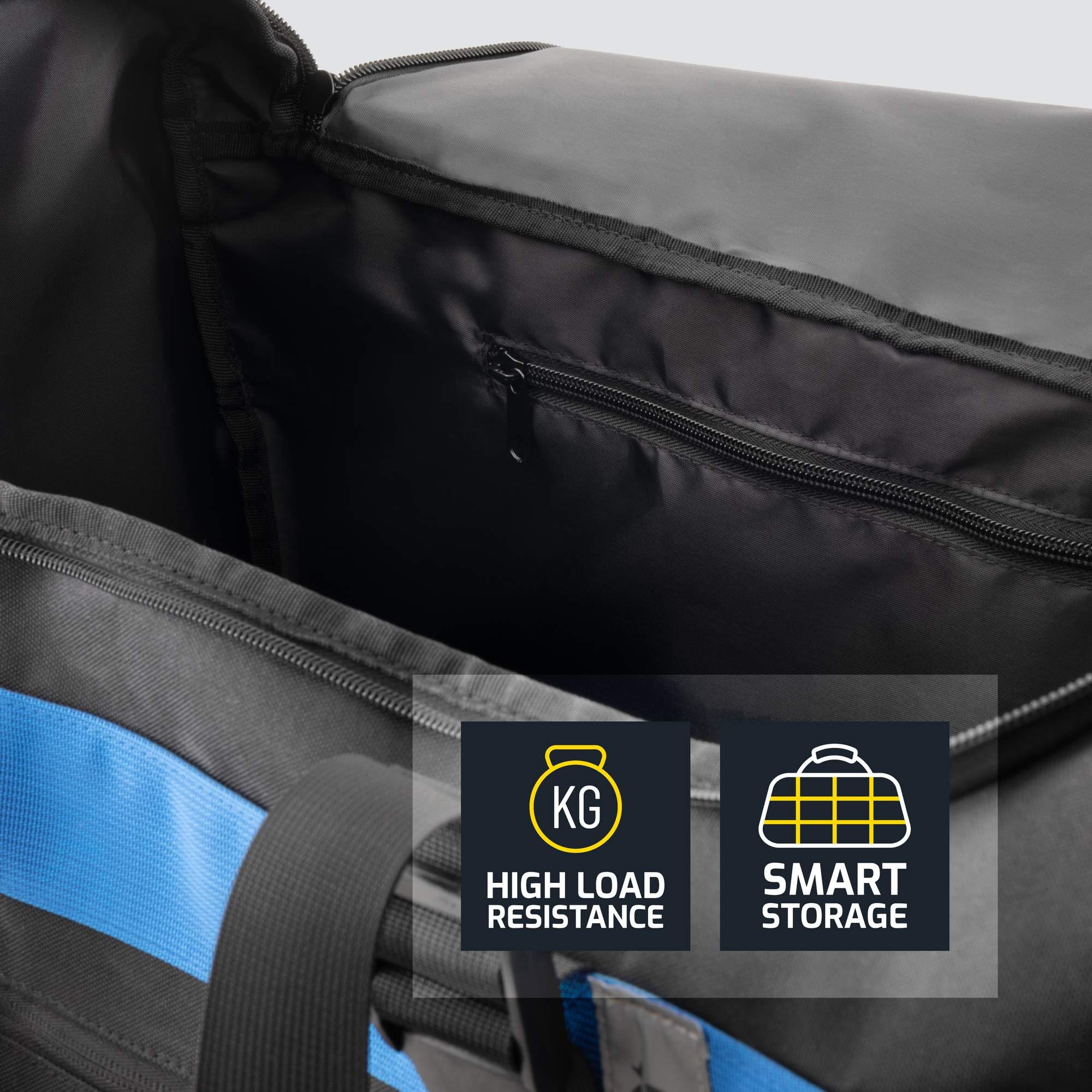 CRESSI dal 1946 - Olimpia Pool Family Duffle - Borsone Tecnico Modulare Sportivo, Ideale per Piscina Uomo e Donna e Attività Acquatiche anche Collettive, Nero/Blu 45 L