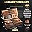 TISFA Cigar Travel Humidor for Cigars Portable Cigar Humidor with All in one Cigar Torch Lighter, Cigar Humidifier, Hygrometer, Cigar Accessories Gift Set, Cedar Wood Lined Cigar Case (Textured Brown)