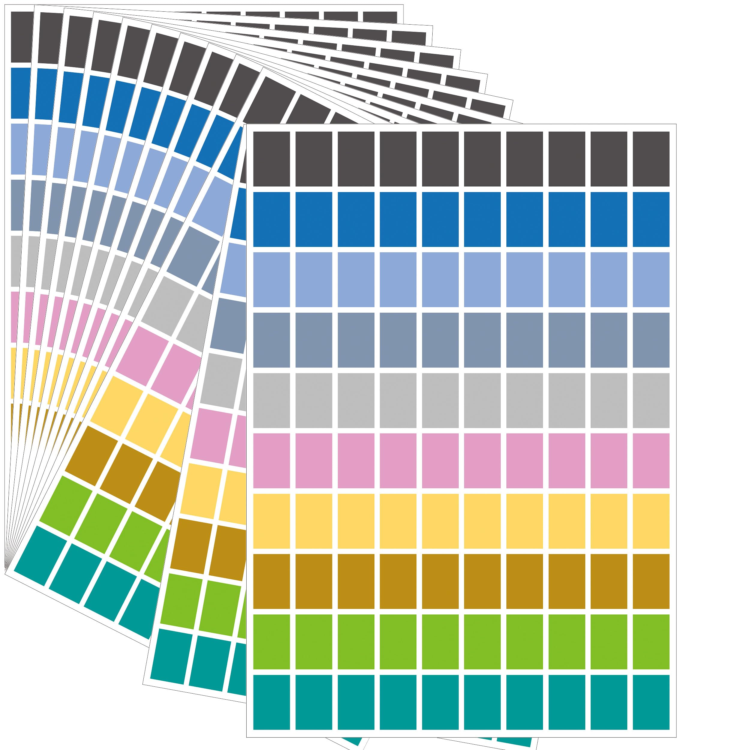 YSHIHEPrice Stickers 2500 Pcs Colored Labels Color Coding Labels 1/2" x 3/4" Garage Sale Price Stickers 10 Color Stickers for File Folder Tabs Labeling Etc