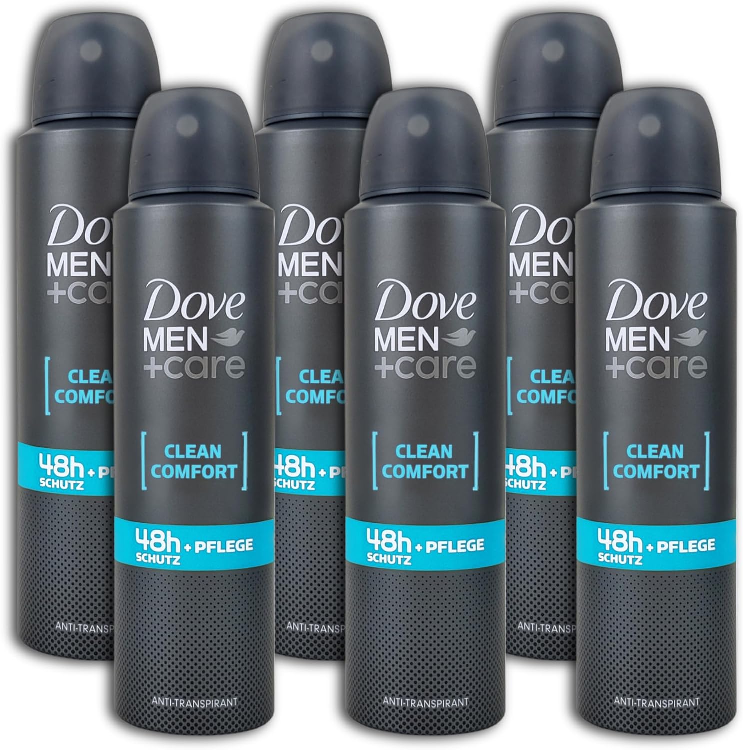 Dove Men+Care Anti-transpirant spray, Clean Comfort, deodorant, 6 x 150 ml