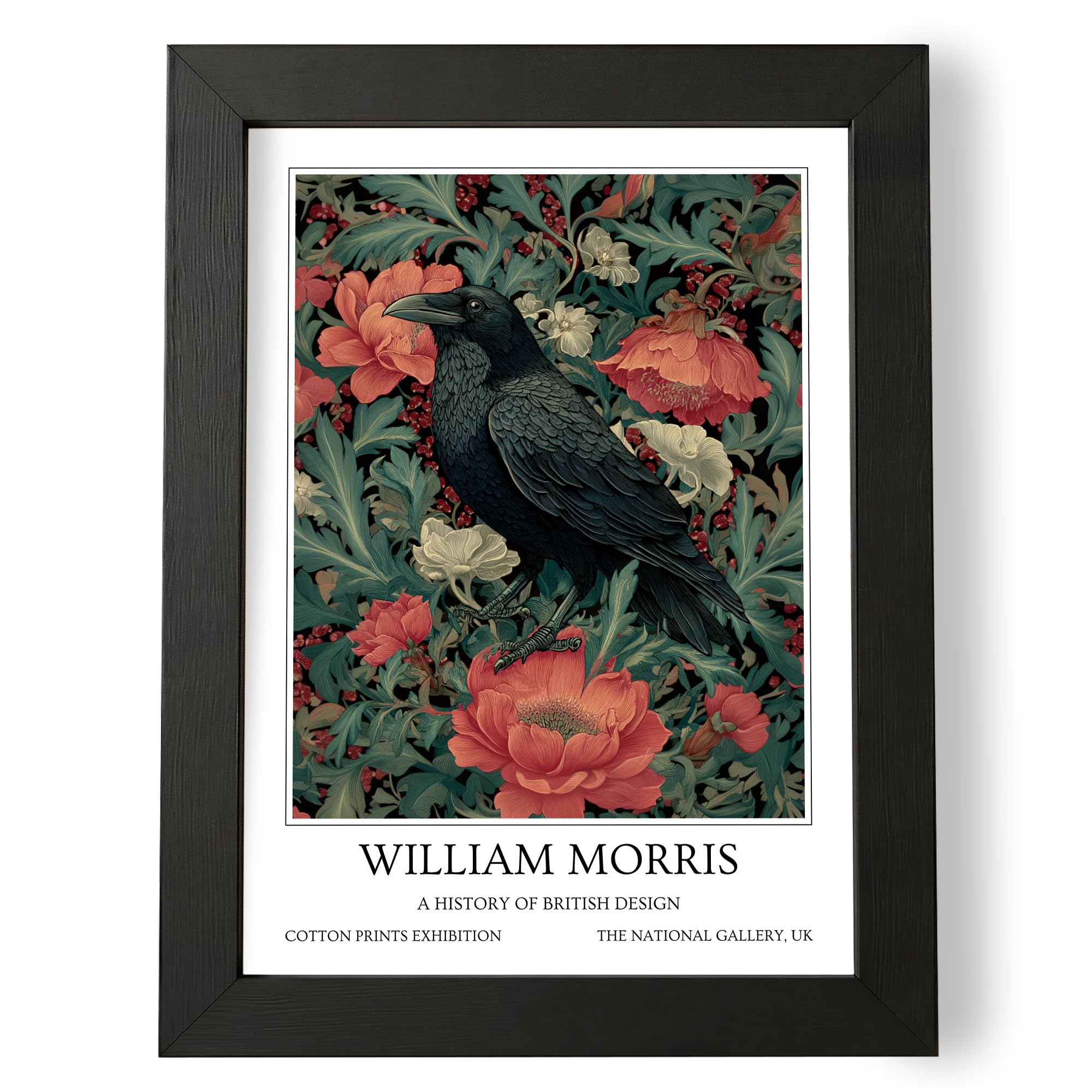 Fans Favourites William Morris - Vintage Art Noevua British Prints, Botanical Wall Art, A History of British Design Collection (Raven, A5, Unframed) — image 1