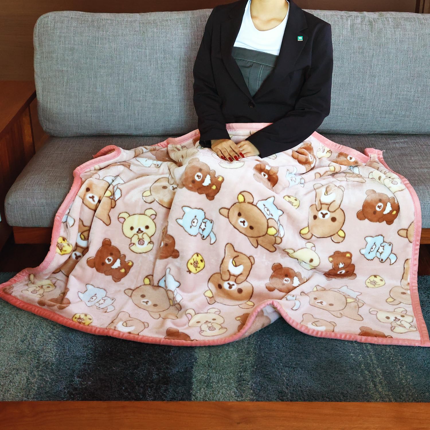 Amazon｜丸眞 ハーフ毛布 リラックマ ごろごろリラックマ 約H140