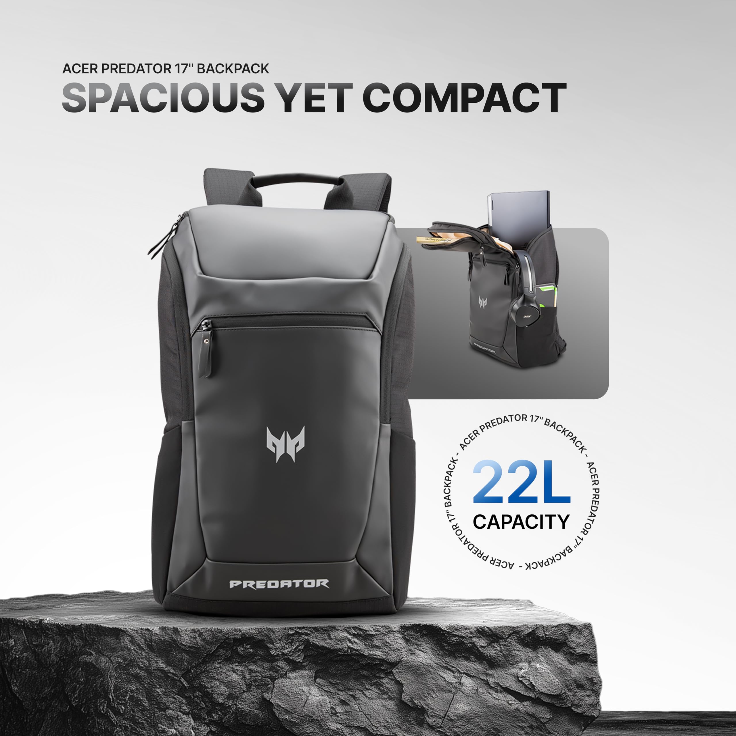 acer Predator 17 Inch Gaming Backpack | Fits Up to 17 Laptops | 22L | PUWR acer Predator 17 Inch Gaming Backpack | Fits Up to 17 Laptops | 22L | PUWR