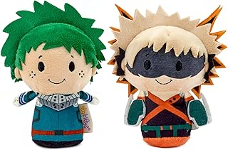 Hallmark itty Bitty My Hero Academia Plush Toy (Deku and Bakugo) Set of 2, 4.15" Mini Stuffed Animals, Anime Gifts