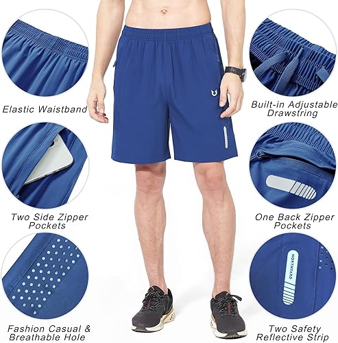 Miniatura 4 de NORTHYARD - Pantalones cortos deportivos para correr para hombres, ligeros, de secado rápido, 7, 5 o 9 pulgadas, para senderismo, deportes, gimnasio