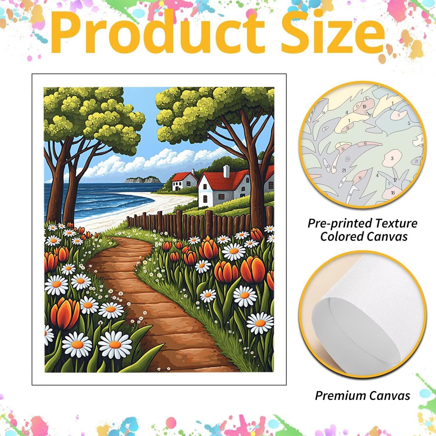 WEISHIWE Cabane marine Peinture Numero Adulte Kits, 80x100cm m-993