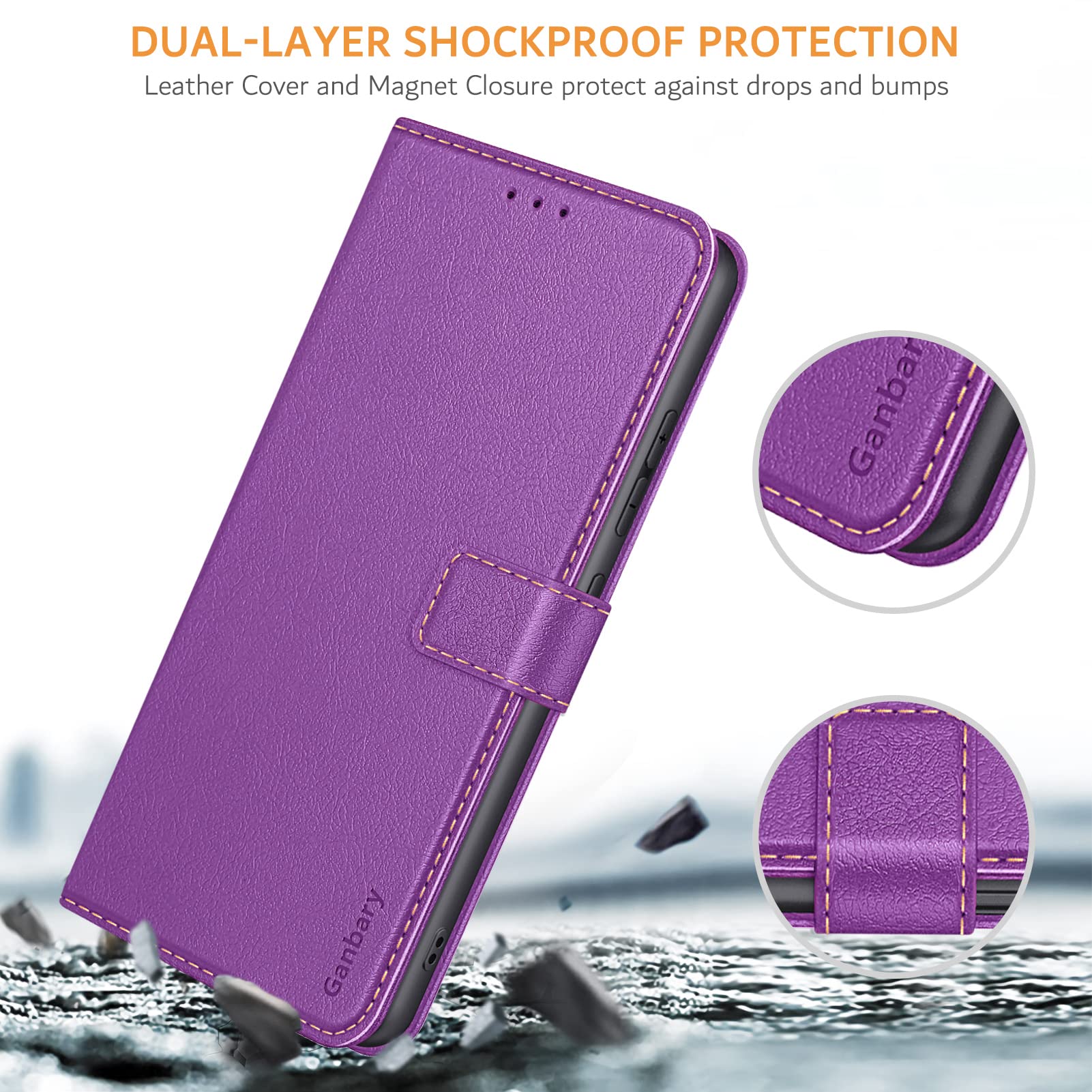 Ganbary Cover Copatibile con iPhone 11, Preiu Pelle PU Portafoglio