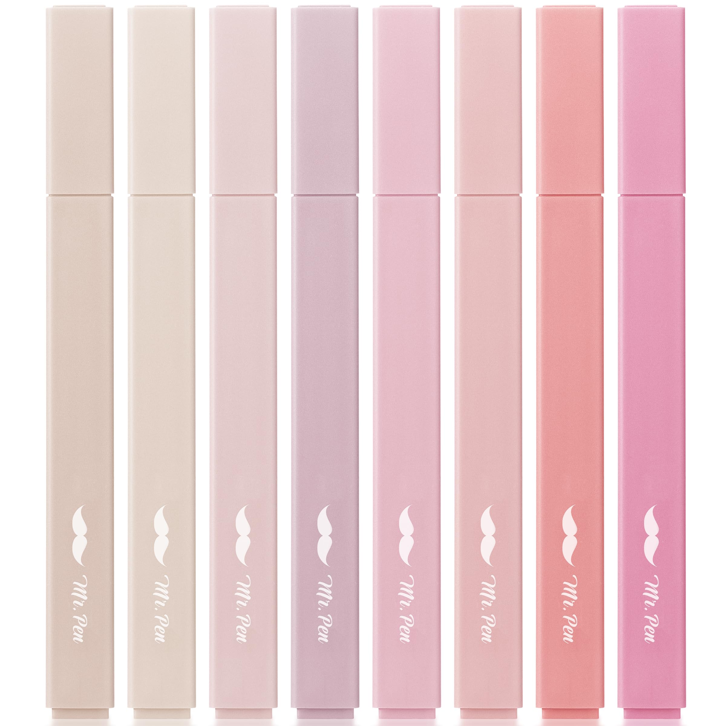 Mr. Pen- Aesthetic Highlighters, 8 pcs, Chisel Tip, Vintage Colors, No Bleed Bible Highlighter Pastel, Highlighters Assorted Colors