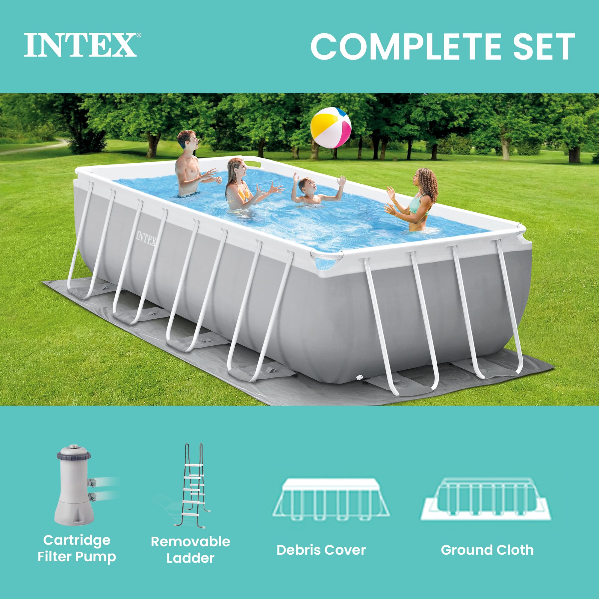 Amazon.com: Intex 16 Foot by 42 inches Frame Rectangular Above