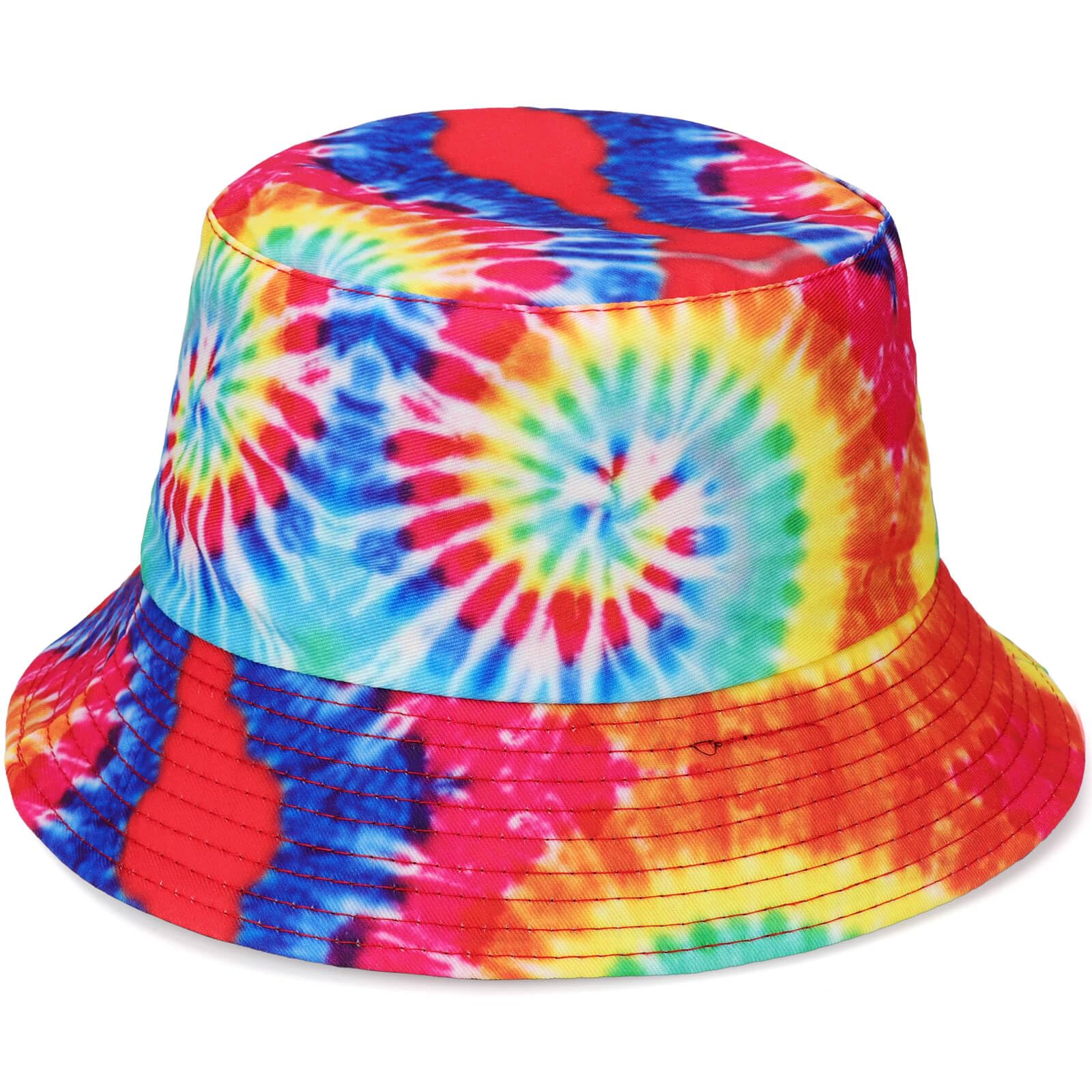 DRESHOW Unisex Print Double-Side-Wear Reversible Bucket Hat Fisherman Wide Brim Beach Sun Hat