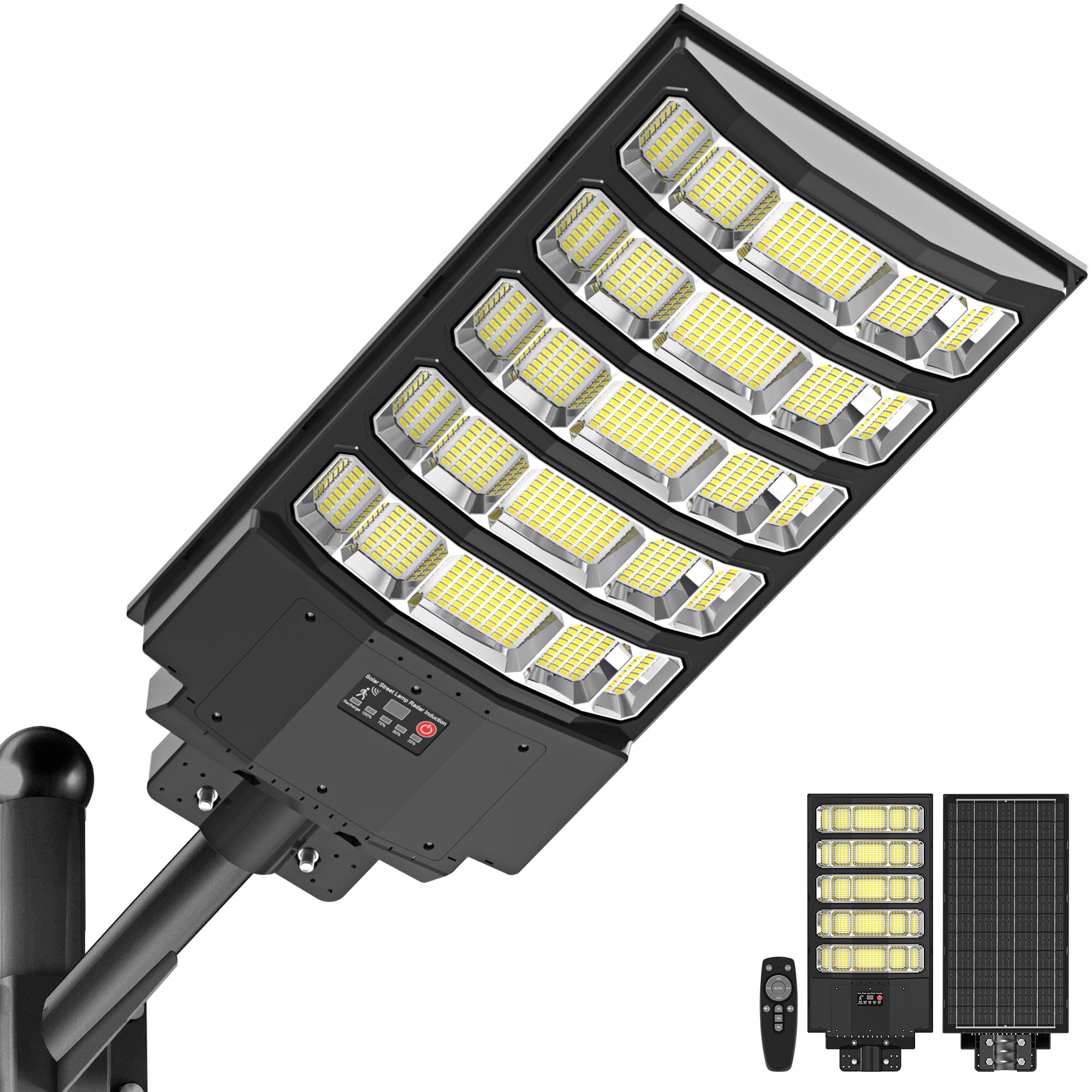 OKPRO Solar Street Lights Outdoor Commercial Solar Lights Dusk to Dawn
