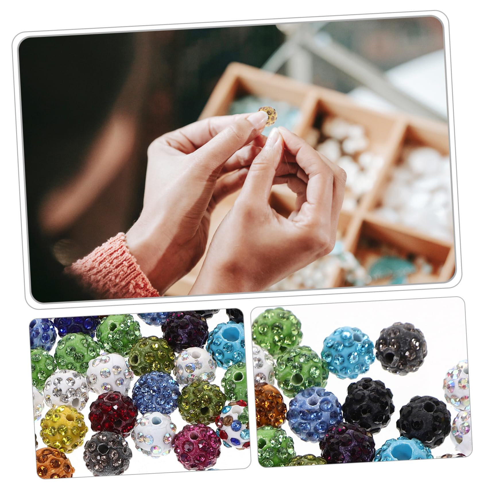 jojofuny 5 Sätze Spacer Perlen Für Schmuckherstellung Strass Perlen Polymer Für Diy Armbänder Für Bastelprojekte Und Dekorationen 50 Stück * 5
