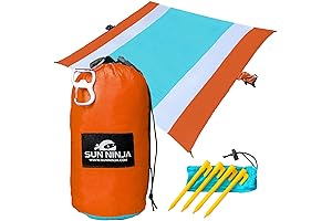 SUN NIJIA 9'x10' Sand Free Beach Blanket