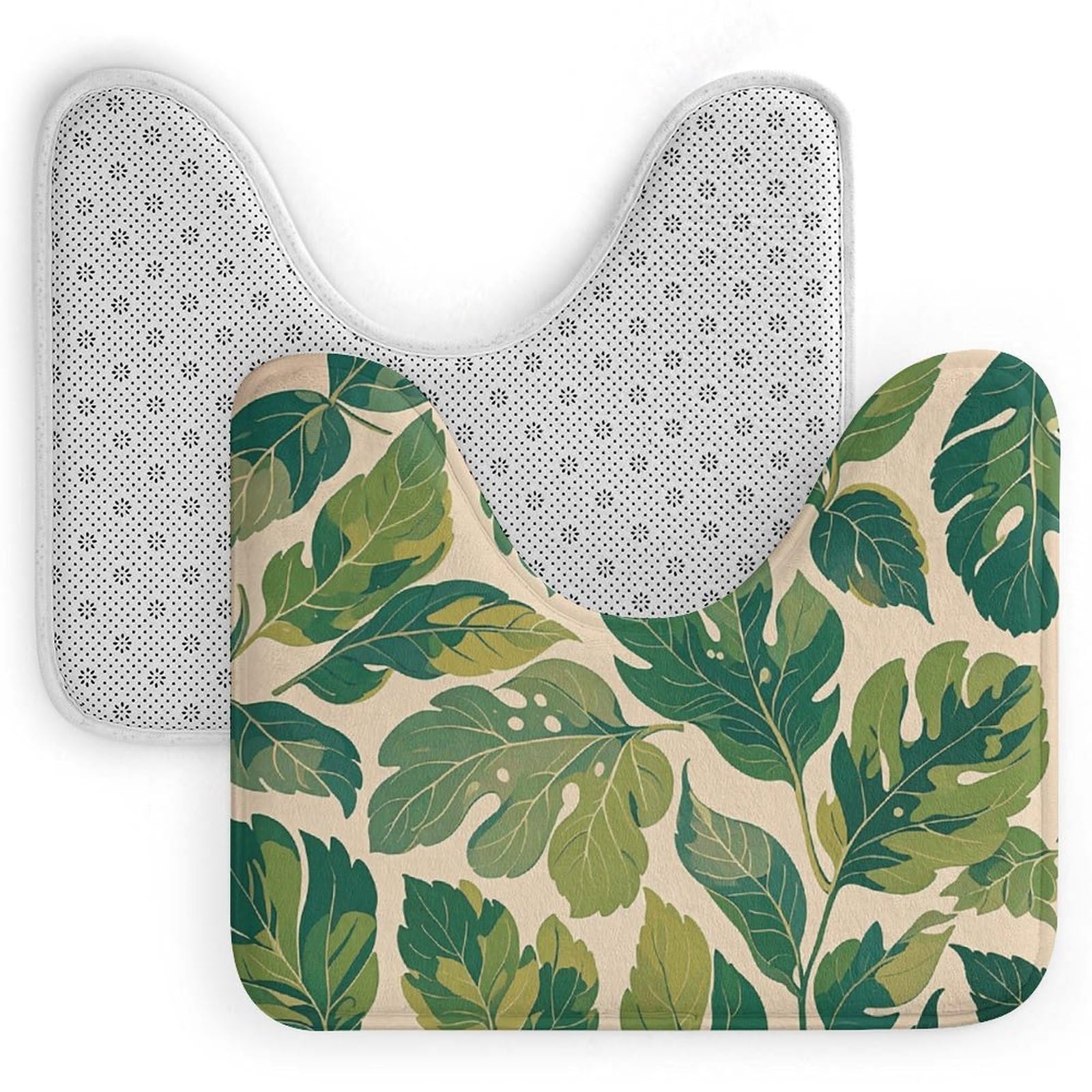 Tapis De Toilette Mignon En Forme De U,tapis De Bain Ultra Doux En Microfibre Antiderapant 50 X 105 Cm Lapin Aux Yeux Bandes 99383947