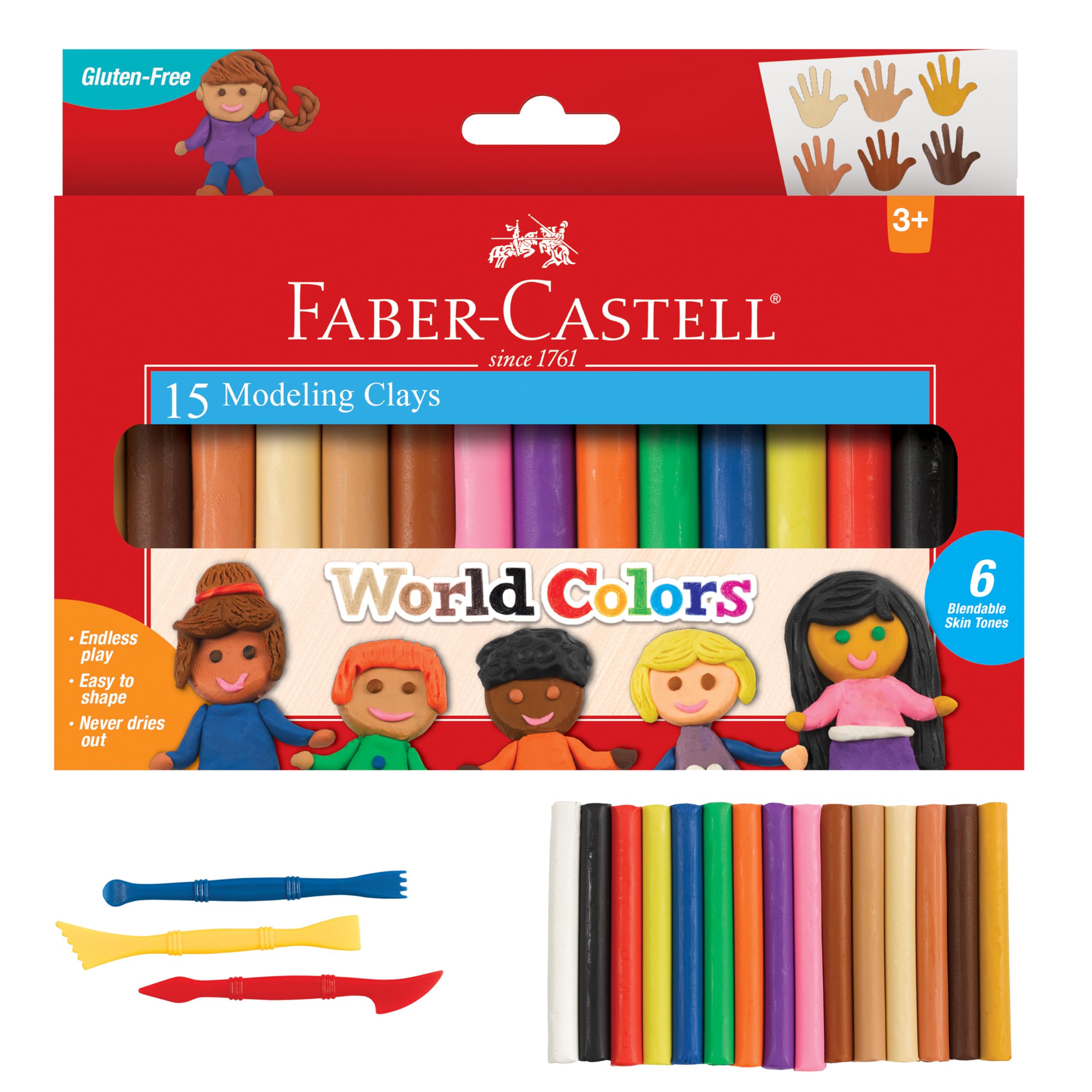 Faber-Castell World Colors Modeling Clay - Modeling Clay for Kids - Sensory Play