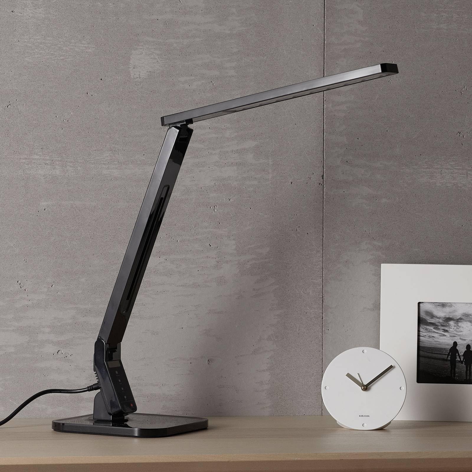 LED Lámpara de mesa 'Eleni'con dimmer táctil (Moderno) en Negro hecho de Plástico (1 llama,) de Lindby | lámpara de mesa LED