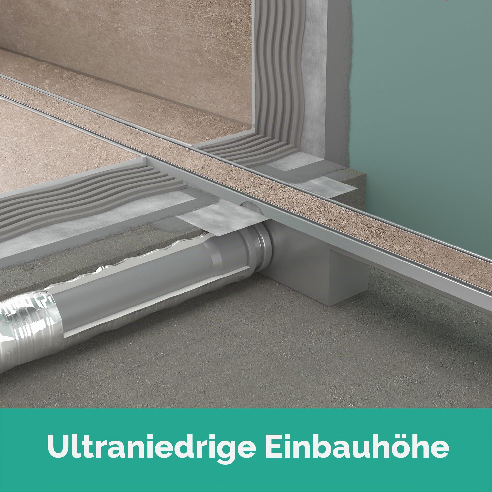hansgrohe 56167000 RainDrain Compact Duschrinne 800 befliesbar für Flache Installation Komplettset
